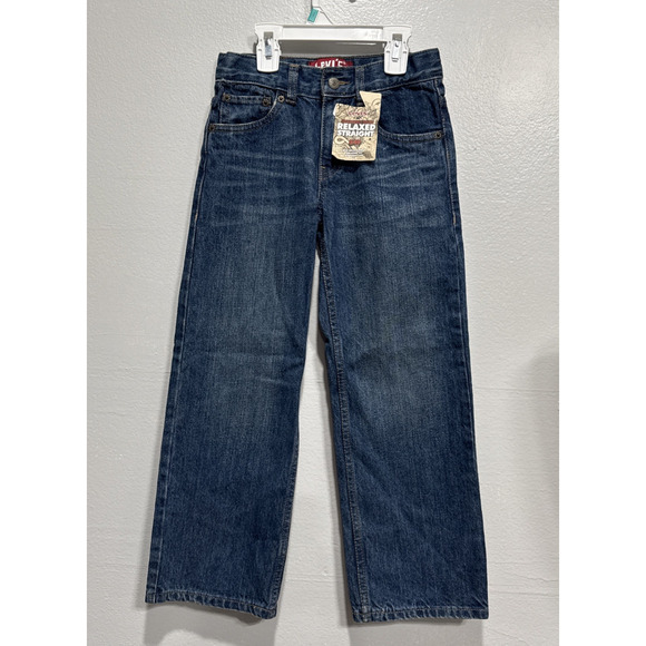 Levis Jeans 549 Relaxed Straight Leg Blue Denim Kids Boys Size 7 Casual School - Picture 1 of 11